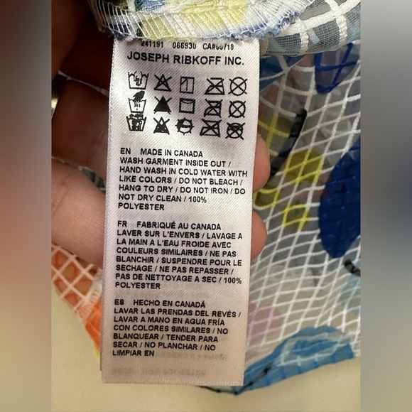 ✨ Joseph Ribkoff Organza Face Print Swing Jacket size 16 - Picture 17 of 17